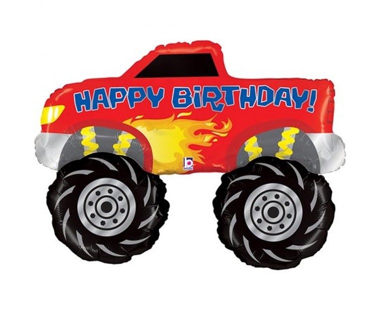 Balão Monster Truck Happy Birthday