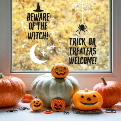 4 Autocolantes Vidro TRICK OR TREAT