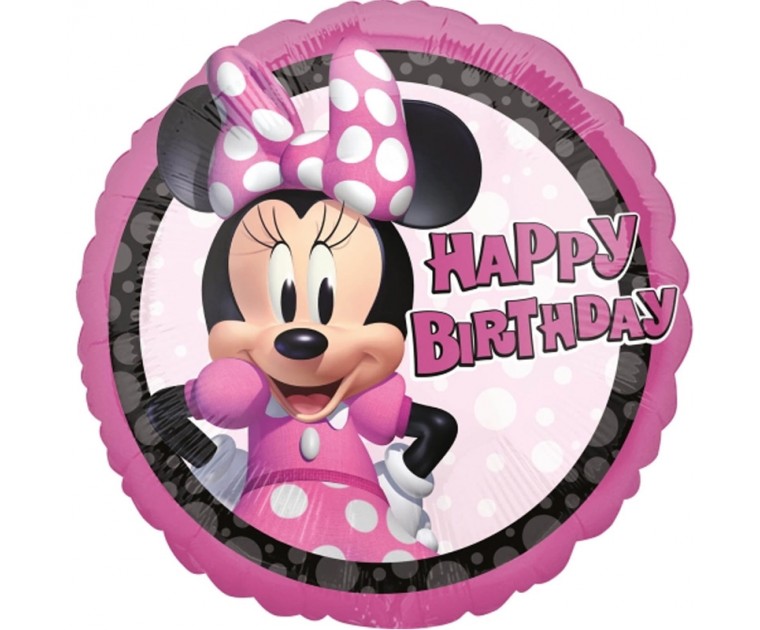 Balão Foil Minnie Happy Birthday 45 cms