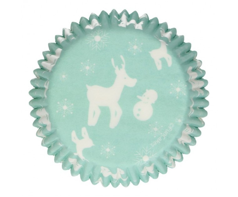 48 Forminhas Cup Cakes Bosque de Inverno