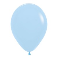50 Balões Pastel Mate Azul