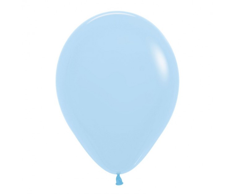 50 Balões Pastel Mate Azul