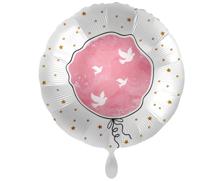 Balão Rosa Pombas