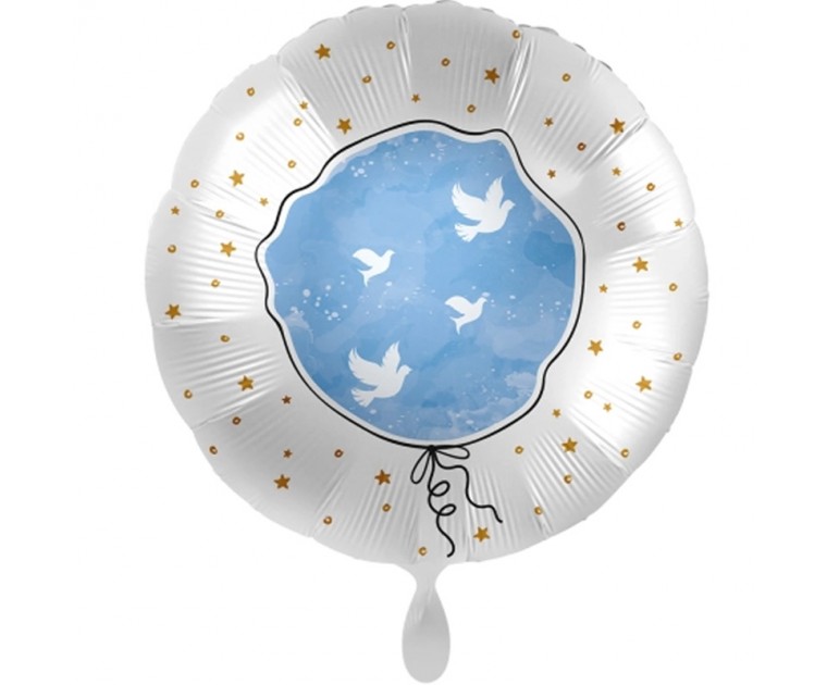Balão Azul Pombas