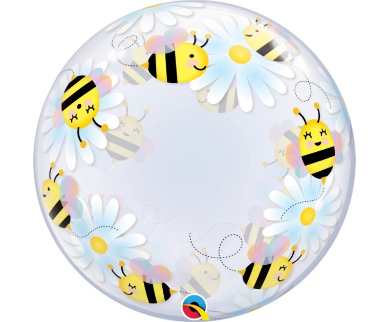 Bubble Abelhas Sorridentes e Flores