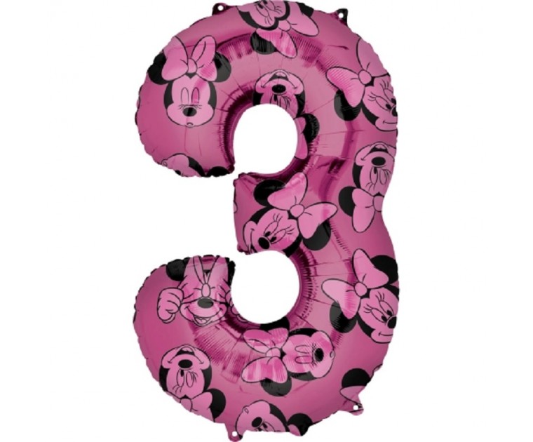 Balão Número 3 Minnie 