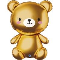 Balão Ursinho Dourado Sentado