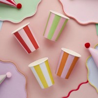 Copos Multicoloridos Listados