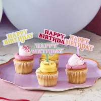 Picks Happy Birthday Multicoloridos