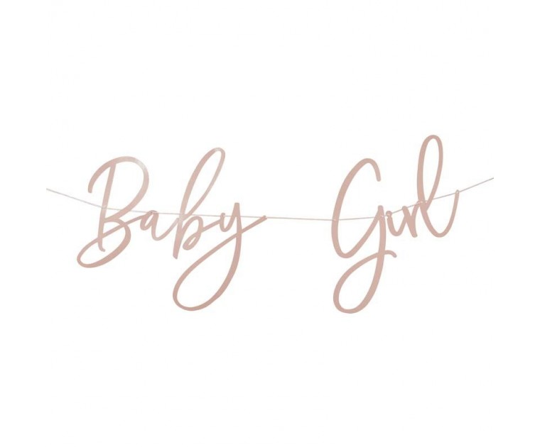 Banner Baby Girl Rosa