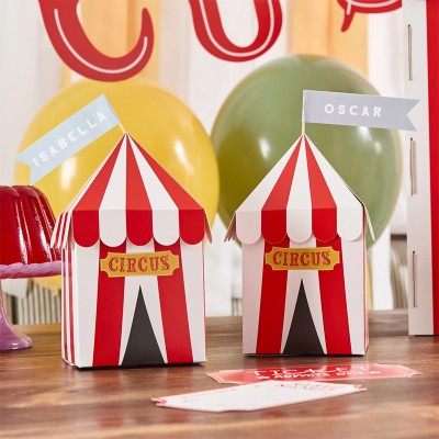 Conj. 4 Caixas Tenda Circo Personalizáveis 