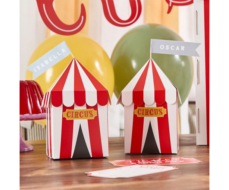 Conj. 4 Caixas Tenda Circo Personalizáveis 
