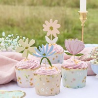 Kit Formas e Topos Florais Multicoloridas
