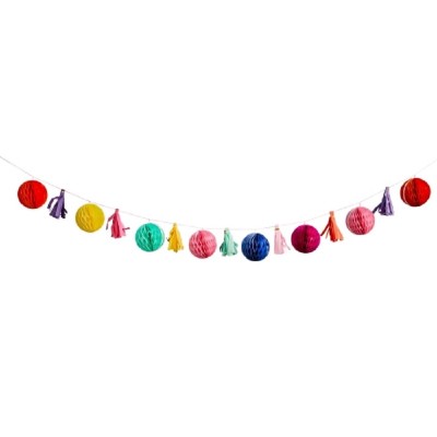 Banner Honeycomb e Tassel Multicolorida
