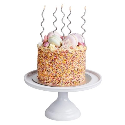 12 Velas Curvas Prata