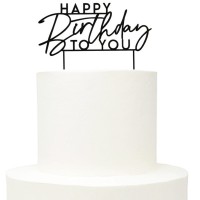 Topo Acrílico  'Happy Birthday To You'