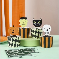 Conj. Forminhas e Picks Cup Cakes Assustadores