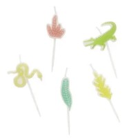 Conjunto 5 Velas Animais Selva Conjunto 5 Velas Animais Selva