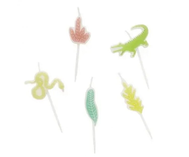 Conjunto 5 Velas Animais Selva