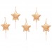 Conj 5 Velas Estrelas Douradas
