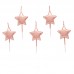 Conj 5 Velas Estrelas Rose Gold Conj 5 Velas Estrelas Rose Gold
