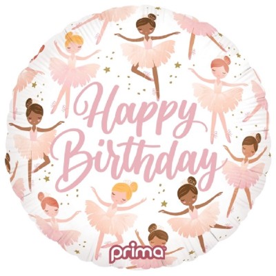 Balão Happy Birthday Bailarinas 