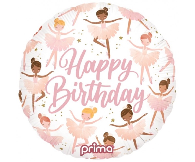 Balão Happy Birthday Bailarinas 