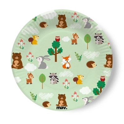 Pratos Animais Floresta Pequenos