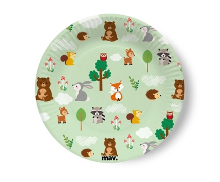 Pratos Animais Floresta Pequenos