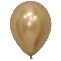 50 Balões Reflex  Gold 30 cms