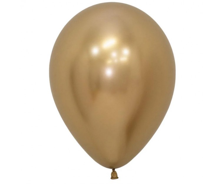 50 Balões Reflex  Gold 30 cms