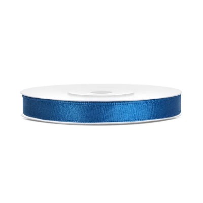 Fita de cetim azul 6mm