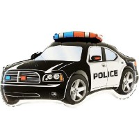 Balão Carro Polícia Preto 79 cms