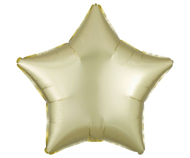 Balão Estrela Acetinado Amarelo