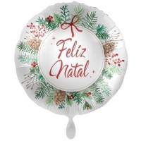 Balão Feliz Natal Azevinhos