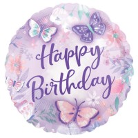 Balão Foil Borboleta Happy Birthday