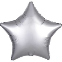 Balão Estrela Acetinado Prata