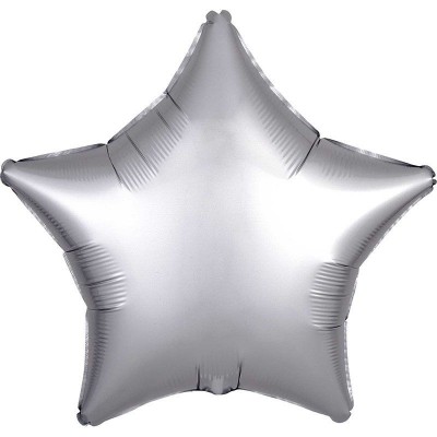 Balão Estrela Acetinado Prata