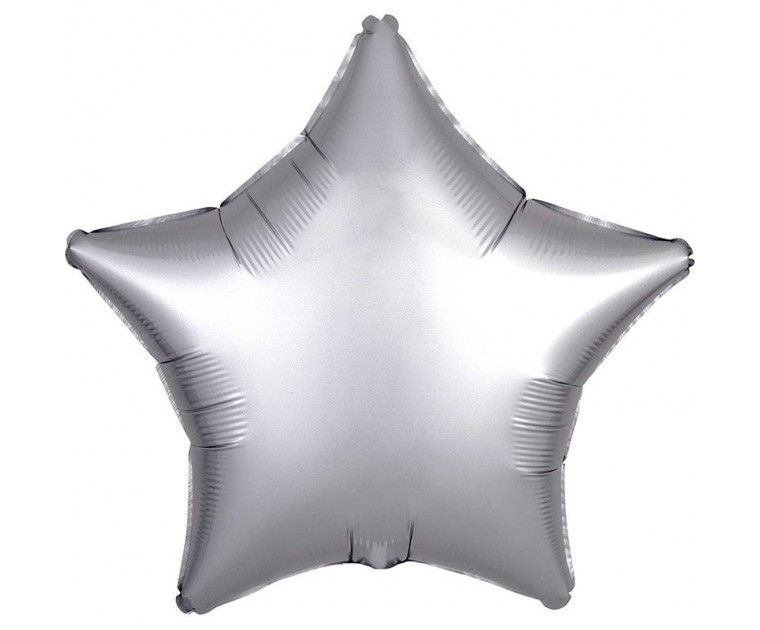 Balão Estrela Acetinado Prata