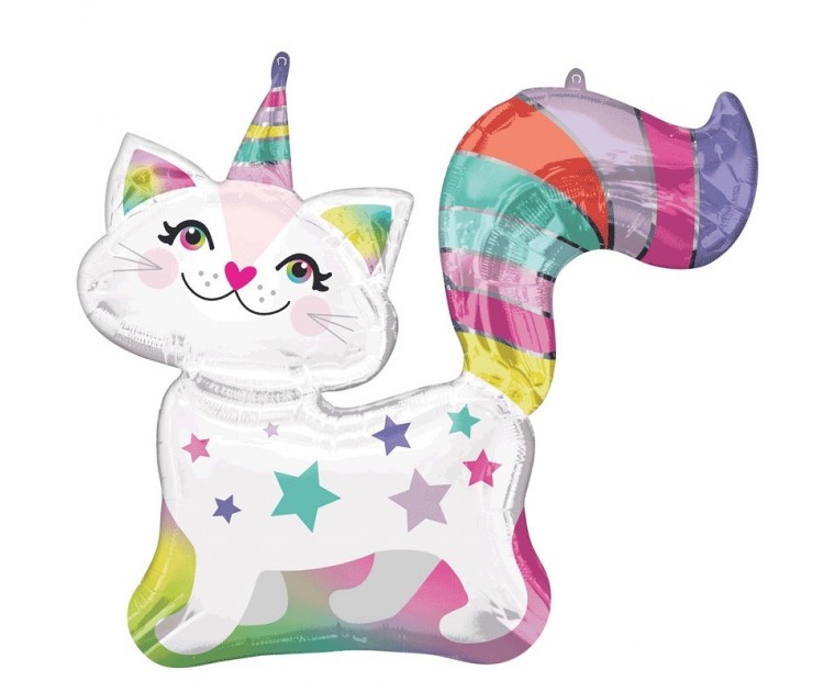 Balão Foil Gato Unicórnio