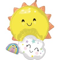 Balão Foil Sol, Núvem e Arco Íris
