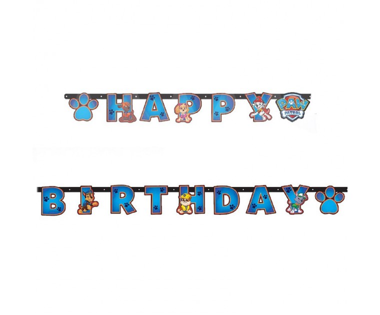 Banner Happy Birthday Patrulha Pata