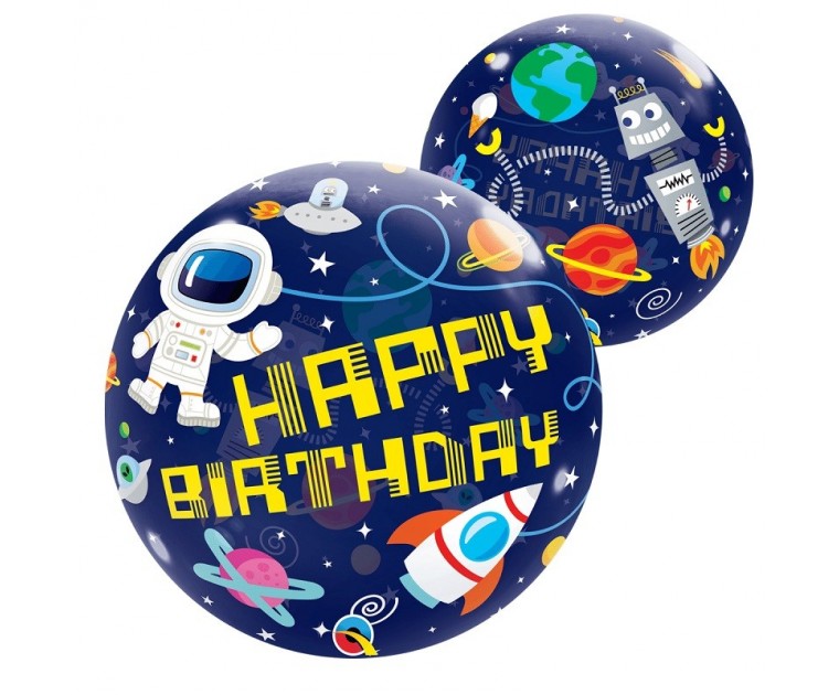 Bubble Happy Birthday Astronautas 