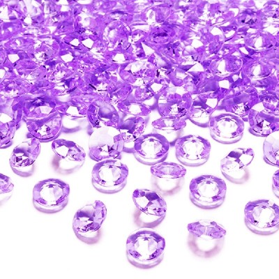 Confetis Decorativos Mesa Diamante Lilás