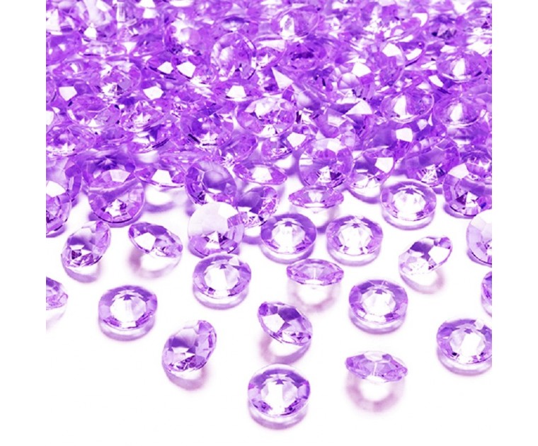 Confetis Decorativos Mesa Diamante Lilás