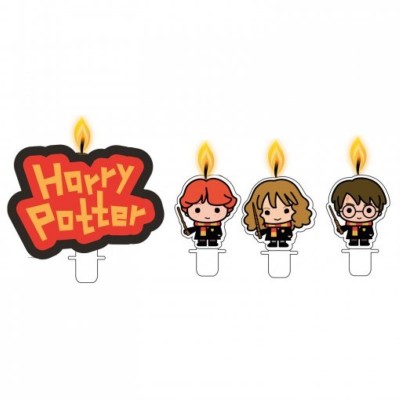 Conj. 4 Velas Harry Potter