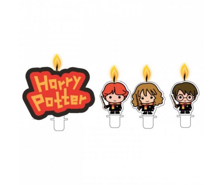 Conj. 4 Velas Harry Potter
