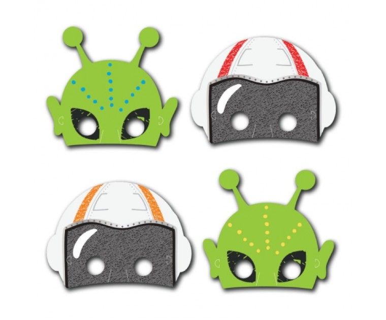 Conj. 8 Máscaras Tema Espaço