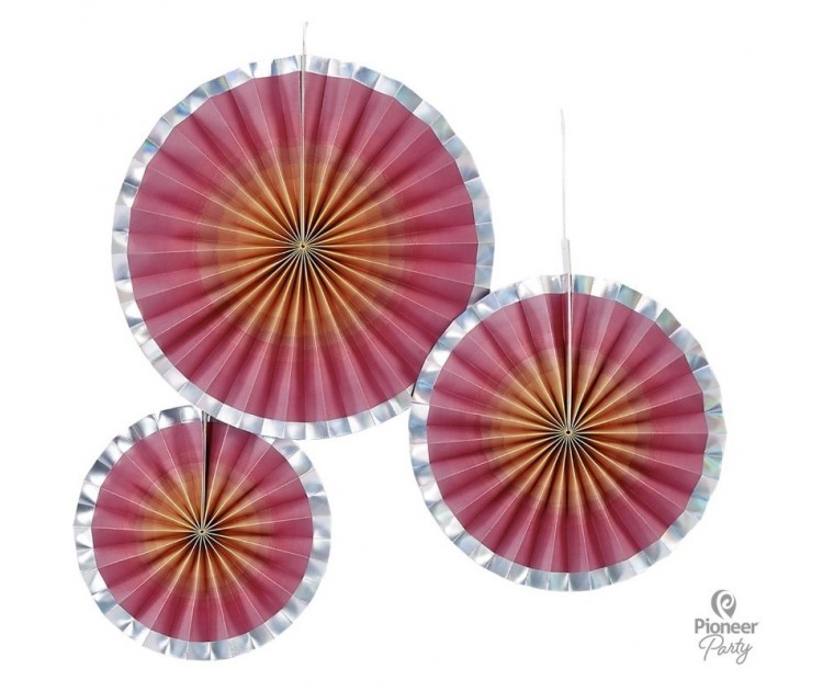 Conjunto de 3 Rosetas Rose Gold Degradé