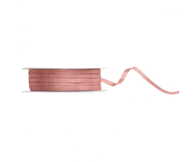 Fita de cetim dusty rose 3mm
